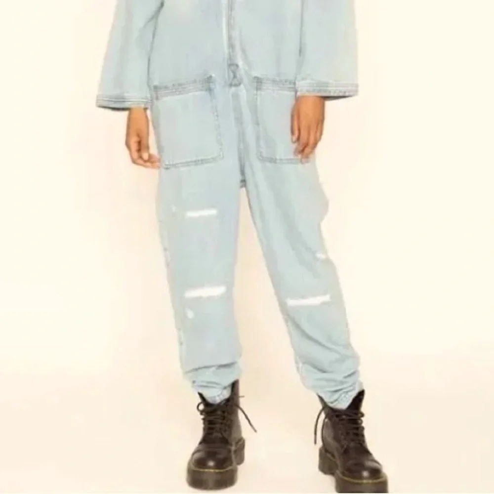 NWT Sandrine Rose x Free People Denim Kimono Jumpsuit Size Small - Picture 4 of 7